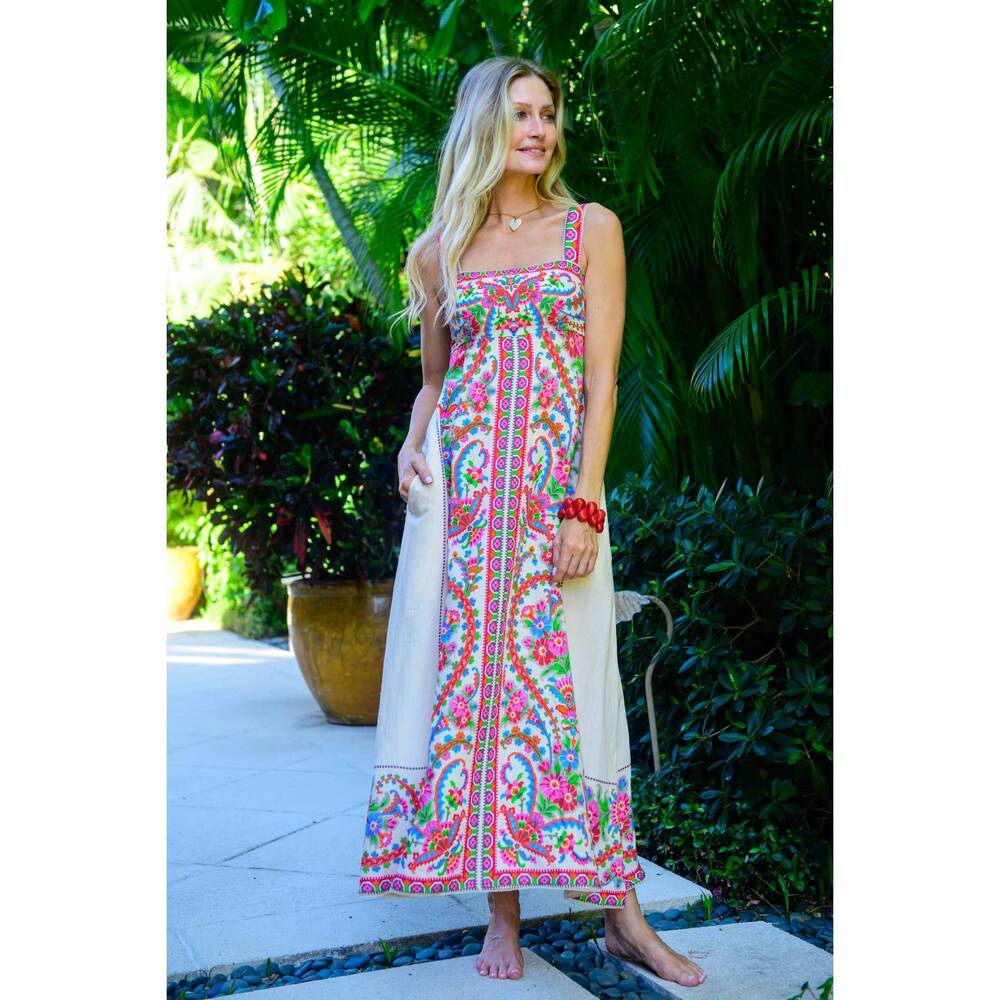 NEW ELIZABETH JAMES THE LABEL annalisa dress in scroll with it - Picture 3 of 5